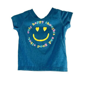 Thereabouts Toddler Girls Short Sleeve Graphic Tee Blue/Green/Yellow/Pink Size 3